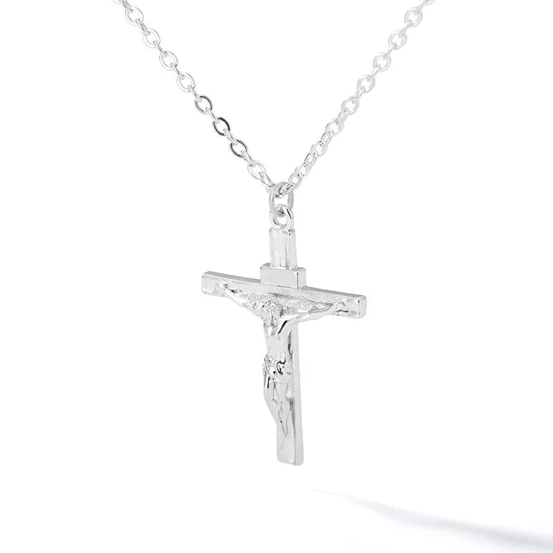 Stainless Cross Pendant Easter Necklace. For Men's