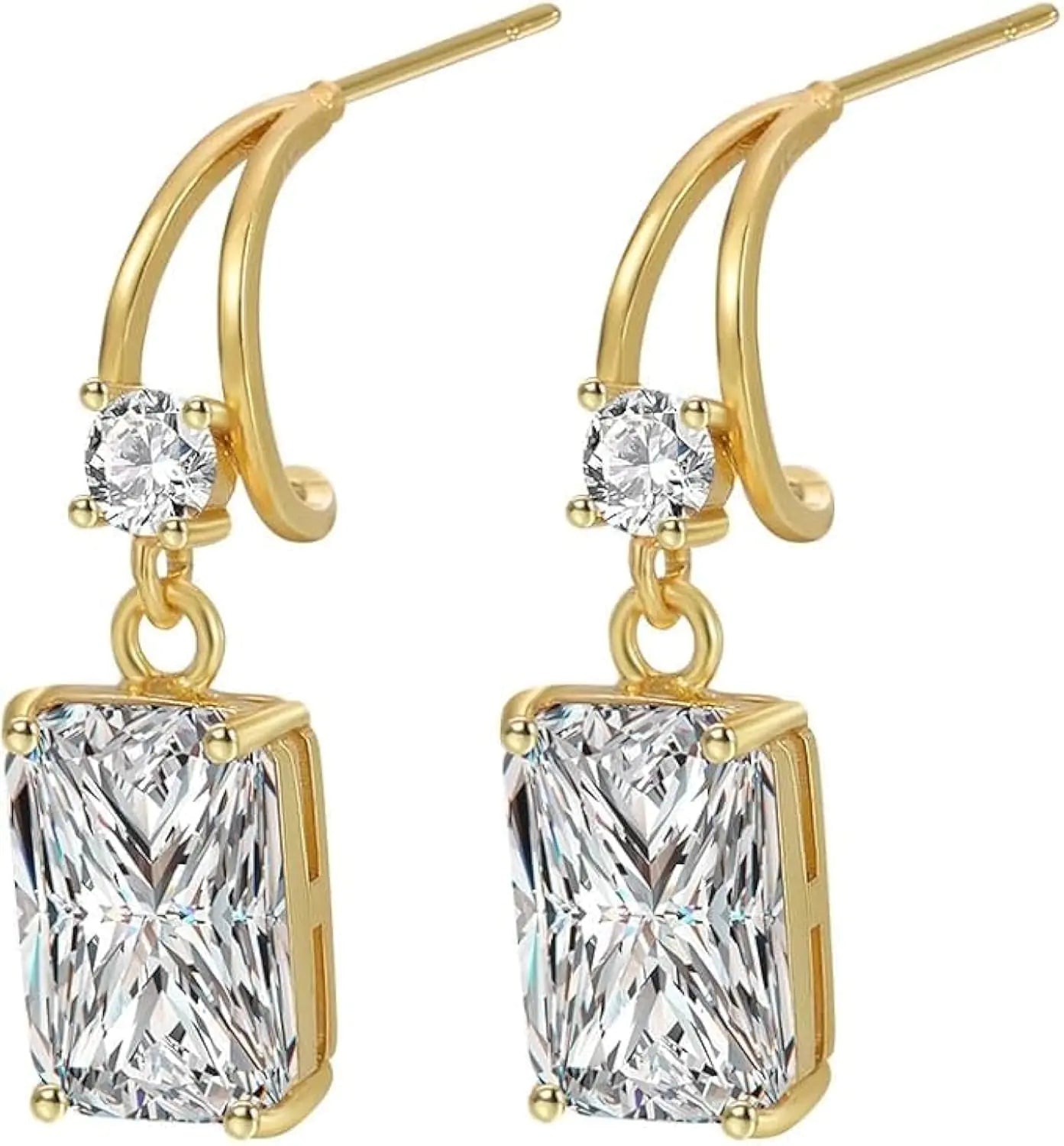 GleamVogue 14K Gold Plated Hoop Earrings
