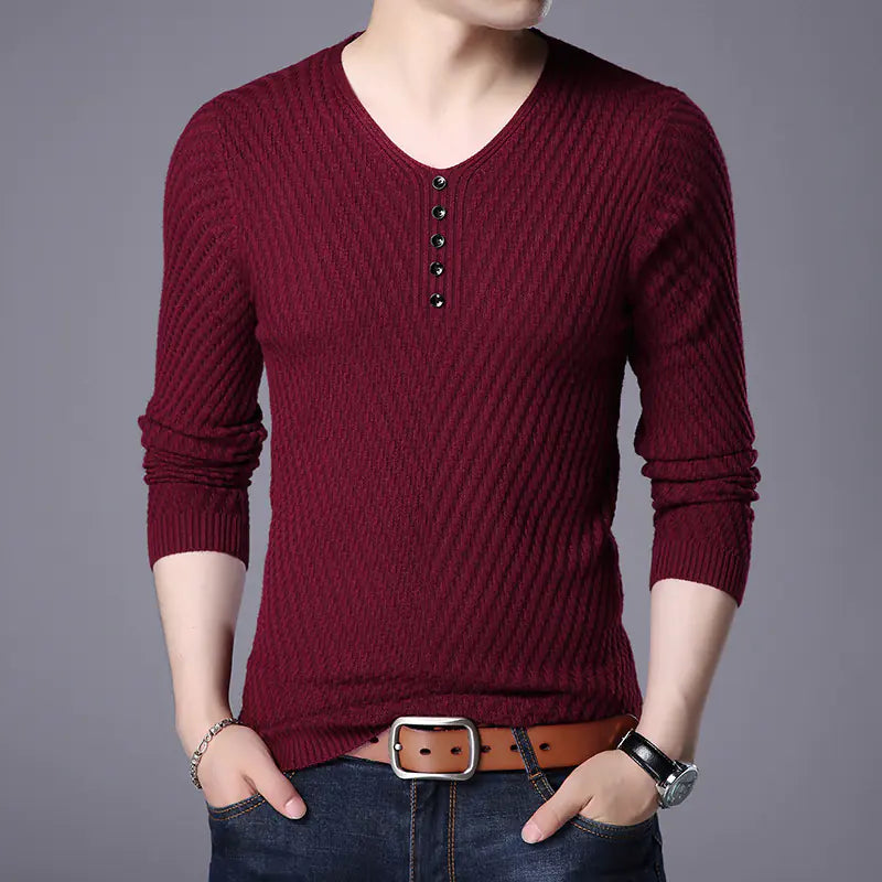 Trendy Casual V-neck Top for Spring and Autumn