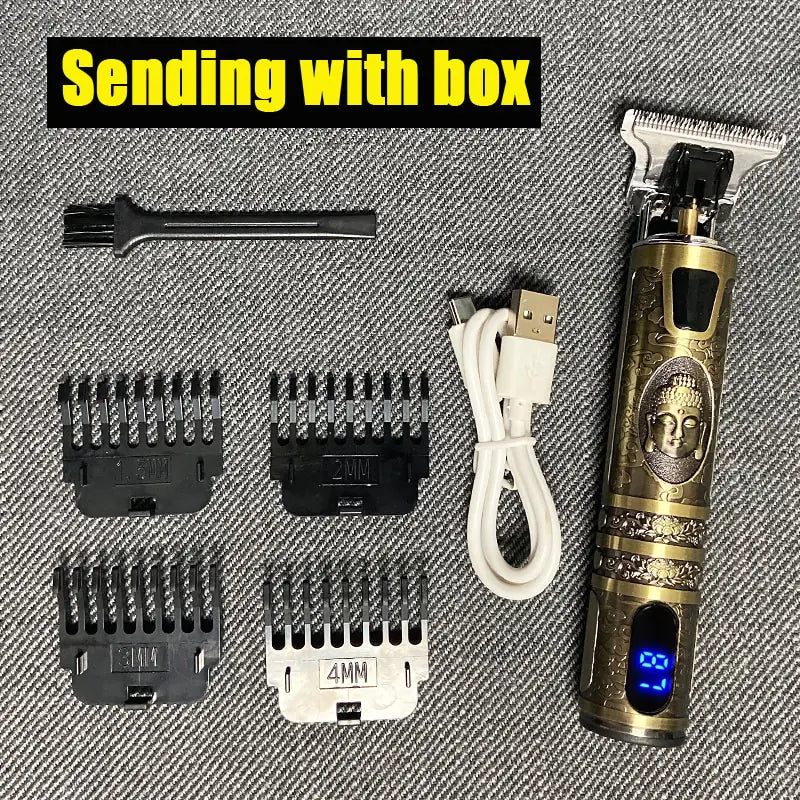 Rechargeable Men's Electric Hair Clipper and Beard Trimmer