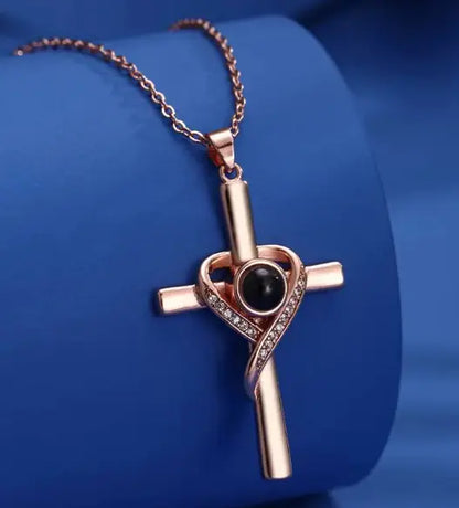 Love Cross Easter Necklace For Women's