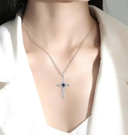 Love Cross Easter Necklace For Women's