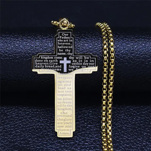 Cross Chain Easter Necklace  Stainless Steel for Men's