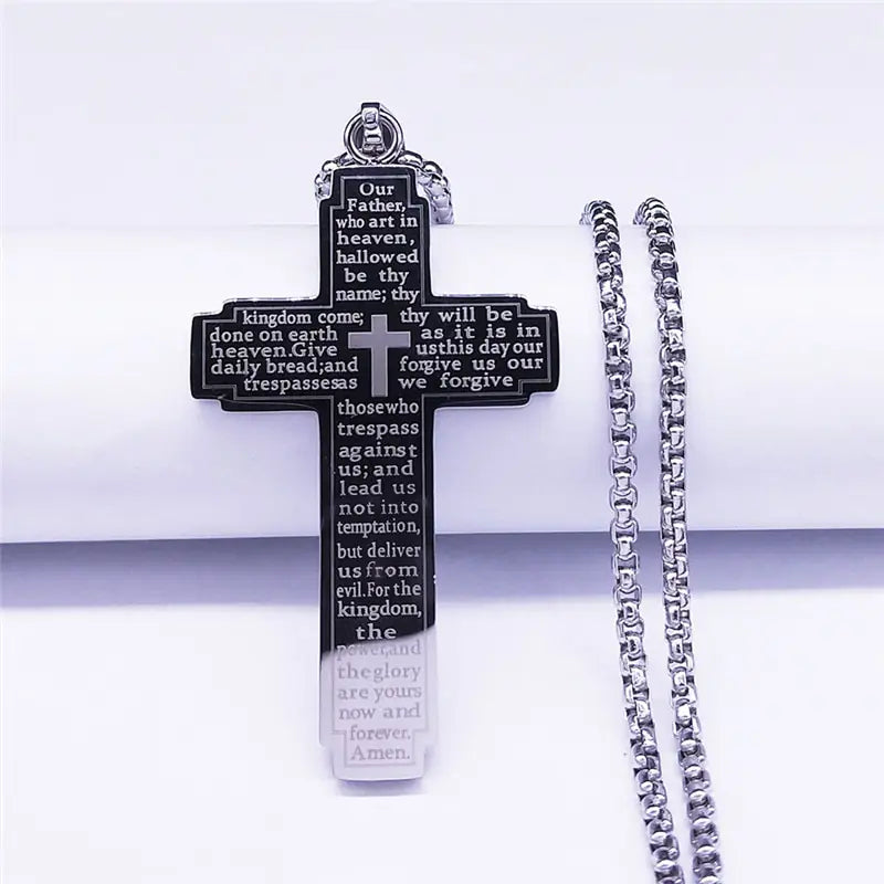Cross Chain Easter Necklace  Stainless Steel for Men's