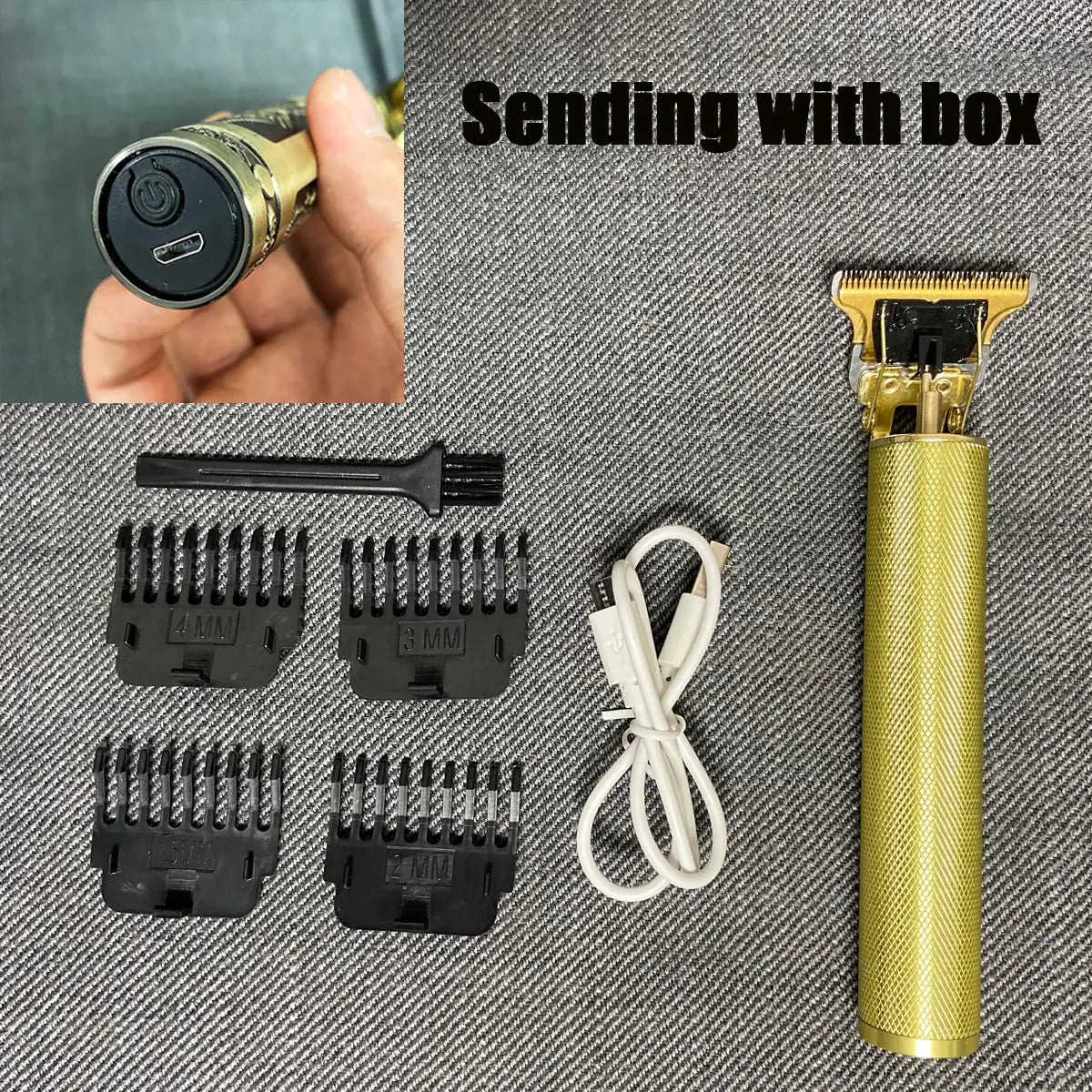 Rechargeable Men's Electric Hair Clipper and Beard Trimmer