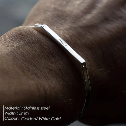 Geometric Stainless Steel Luxury Men's Bracelet