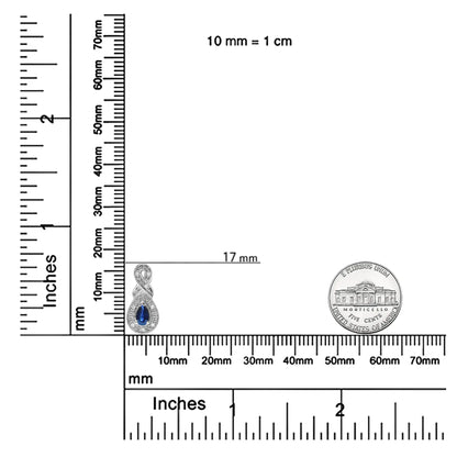 Sterling Silver Sapphire & Diamond Infinity Earrings