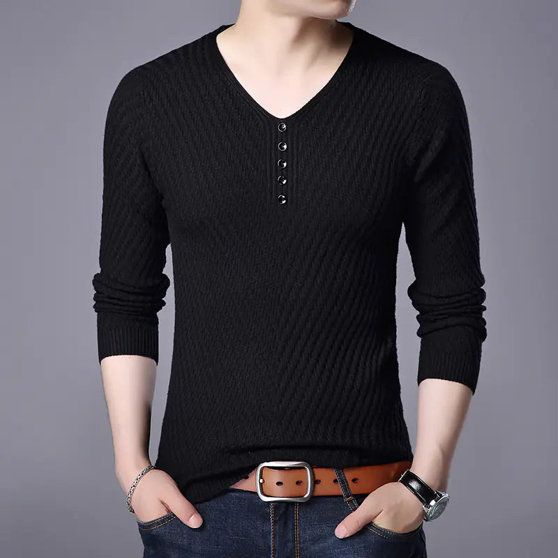 Trendy Casual V-neck Top for Spring and Autumn