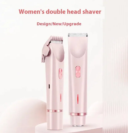 2 In 1 Women's Hair Trimmer Electric Razor Wet Dry Electric Body Hair