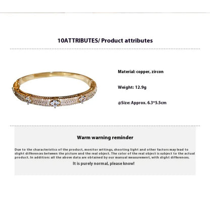 Women's Zircon Flower Niche Stylish Simple And Versatile Temperament Entry Lux High-grade Bracelet