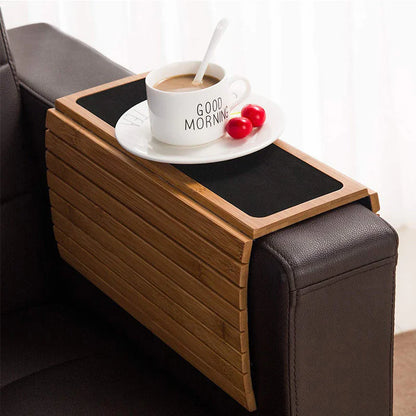 Household Sofa Tray Solid Wood Phone Holder