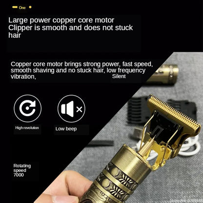 Rechargeable Men's Electric Hair Clipper and Beard Trimmer
