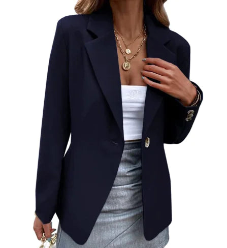 Elegant Women's Blazer with One Button (Single Piece)